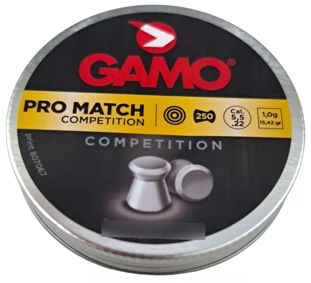 DIABOLO GAMO CAL 5.5 PRO-MATCH METAL PLANA 250 PZAS 632182557