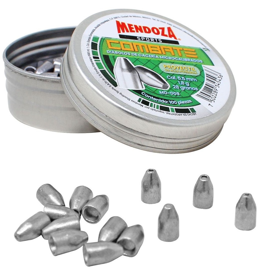 DIABOLO MENDOZA COMBATE 5.5 x 250 PZAS MD-009