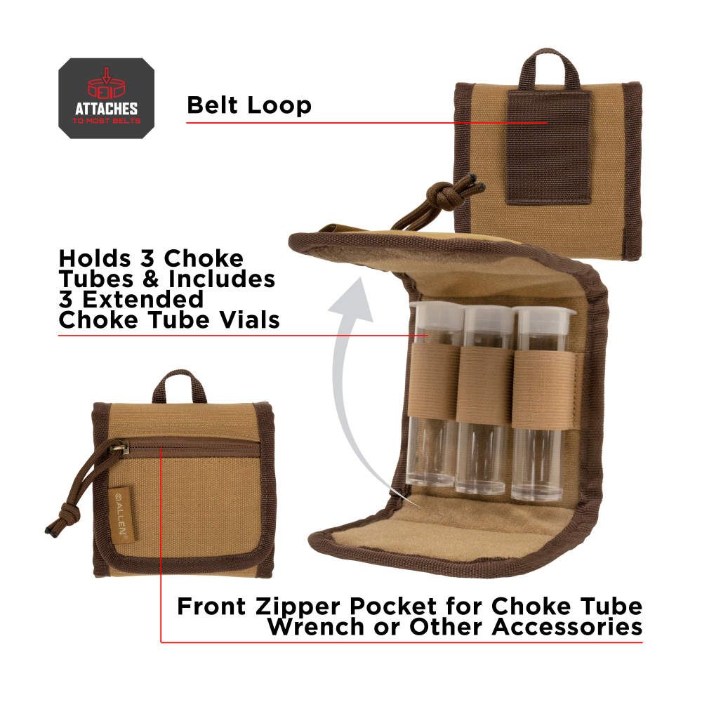 ESTUCHE ALLEN P/CHOKE RIVAL CHOKE TUBE CASE, TAN CANVAS 8335