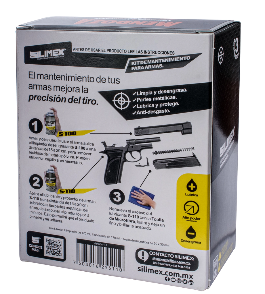 ESTUCHE DE LIMPIEZA MENDOZA Y LUBRICACION KIT-M3-12