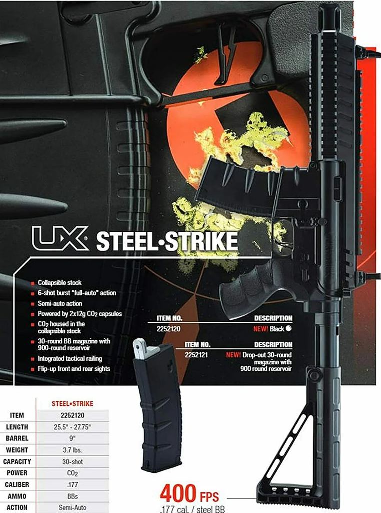 METRALLETA UX STEEL STRIKE CO2 BB 400 FPS 2252120