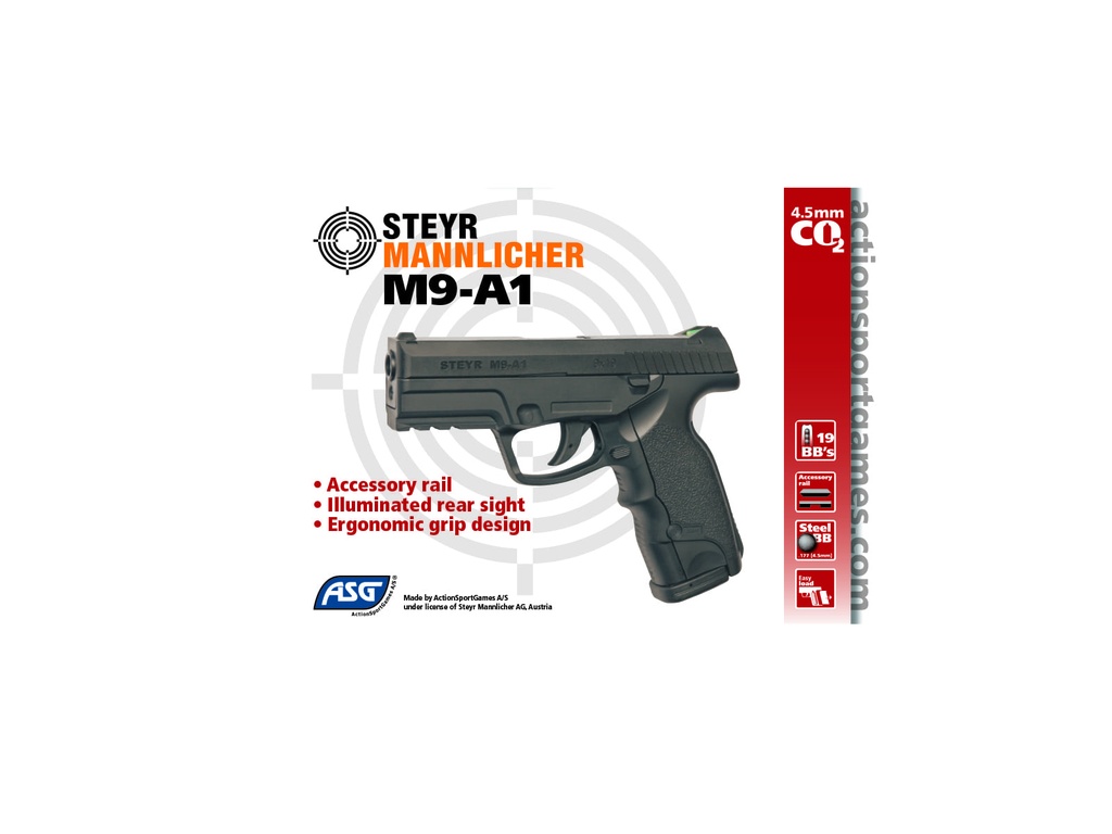 PISTOLA STEYR MANNLICHER M9-A1 CO2 BB CALIBRE 4.5 16088