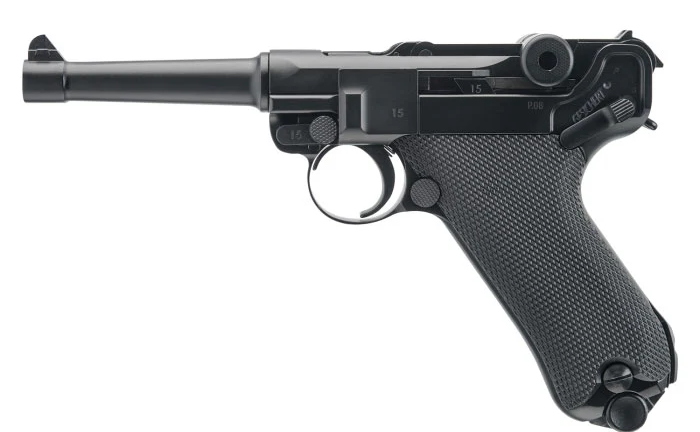 PISTOLA LEGENDS P08 NEGRA CO2 BBS 410 FPS RETROCESO CALIBRE 4.5 2251803