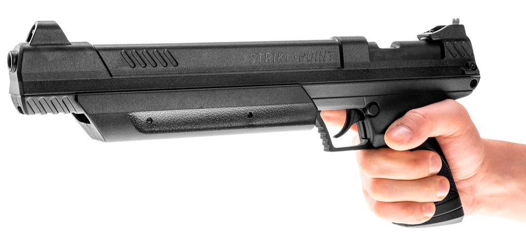 PISTOLA UMAREX STRIKE POINT NEGRA BOMBEO DIABOLO 550 FPS CALIBRE 4.5 2251350