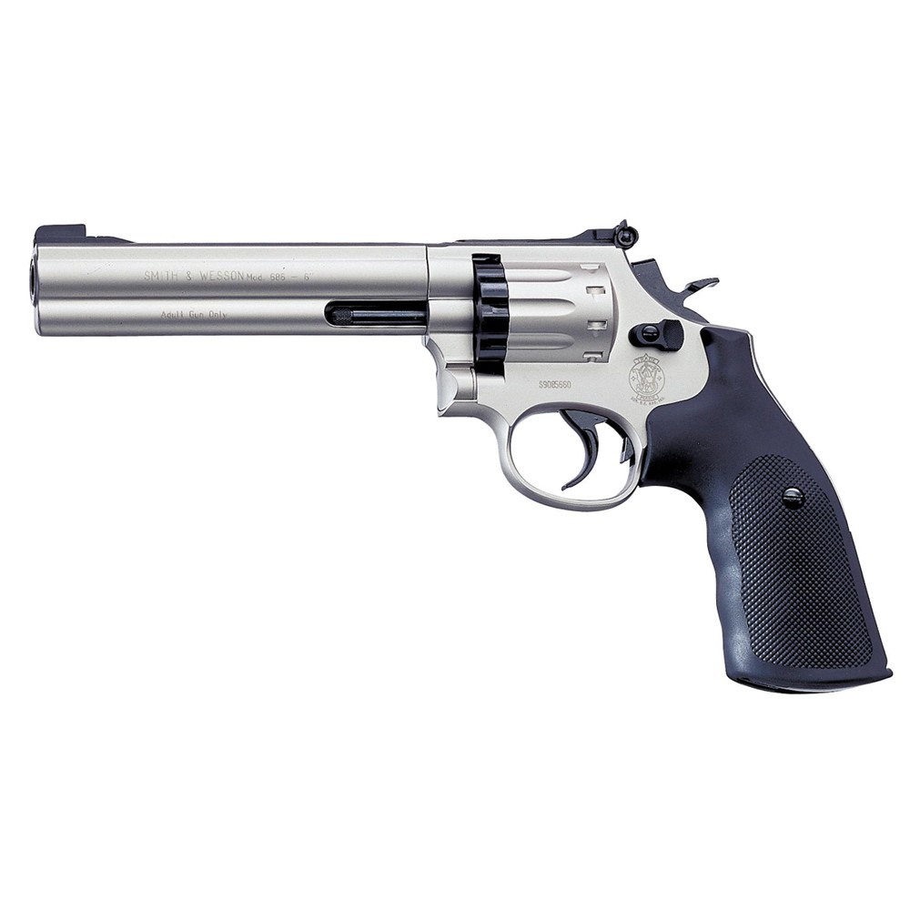 REVOLVER PISTOLA CO2 S&amp;W 686 6 PULGS NIQUEL CO2 DIAB