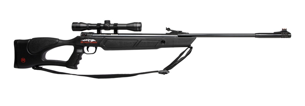 RIFLE DE DIABOLO MENDOZA CAL 5.5 BLACK HAWK POLIMERO 4X32 10005101PL02