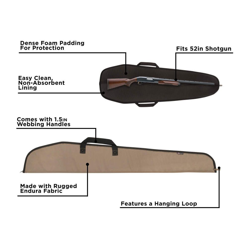 FUNDA RIFLE ALLEN DURANGO SHOTGUN CASE, 52IN, TAN/BLACK 604-52