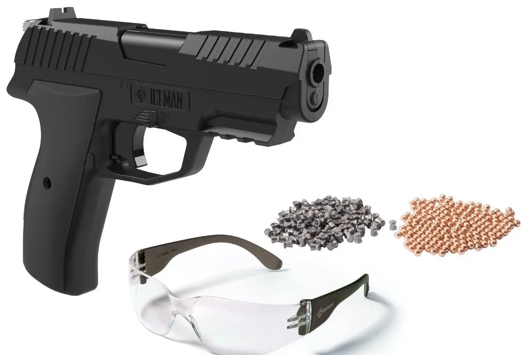 KIT CROSMAN CAL 4.5 ICEMAN MUN Y LENTES CCICE7BKT