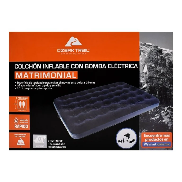 COLCHON MATRIMOCIAL OZARK TRAIL INFLABLE VINIL