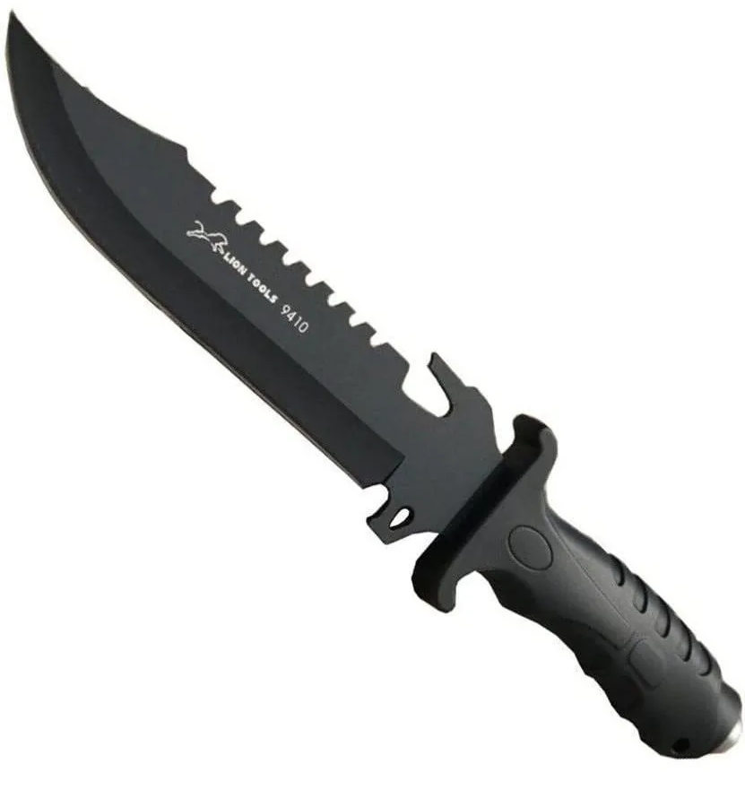 CUCHILLO LION TOOLS 7" HOJA Y MANGO PAVONADO CON FUNDA  9410