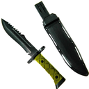 CUCHILLO LION TOOLS 8" HOJA PAVONADA MANGO RUBBER C/FUNDA 9426 