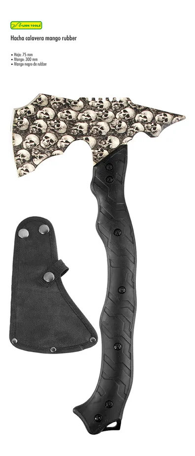 HACHA LION TOOLS 14" CALAVERA MANGO RUBER FUNDA NYLON 2457