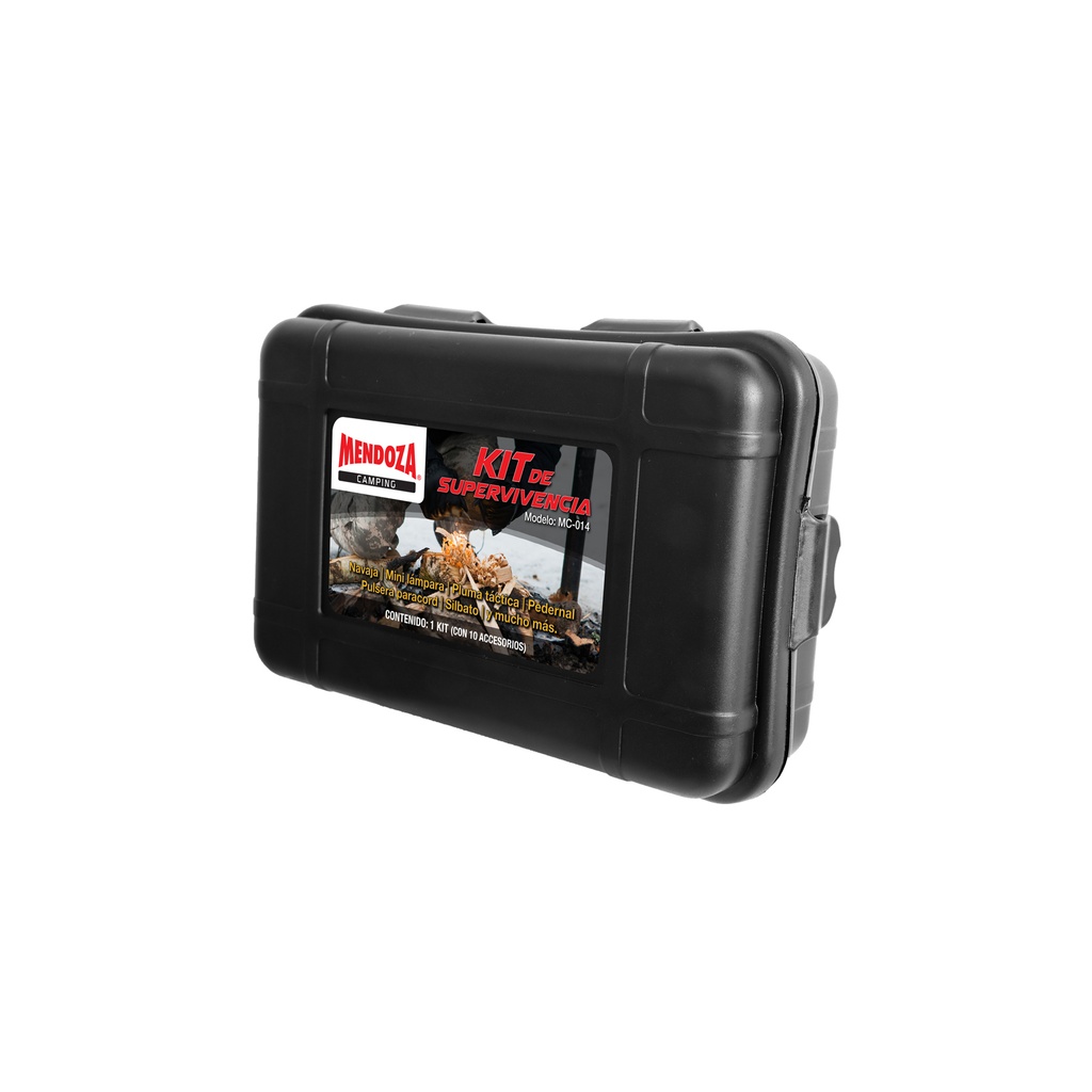 KIT ESENCIALES MENDOZA SUPERVIVENCIA PARACORD NEGRO MC-014