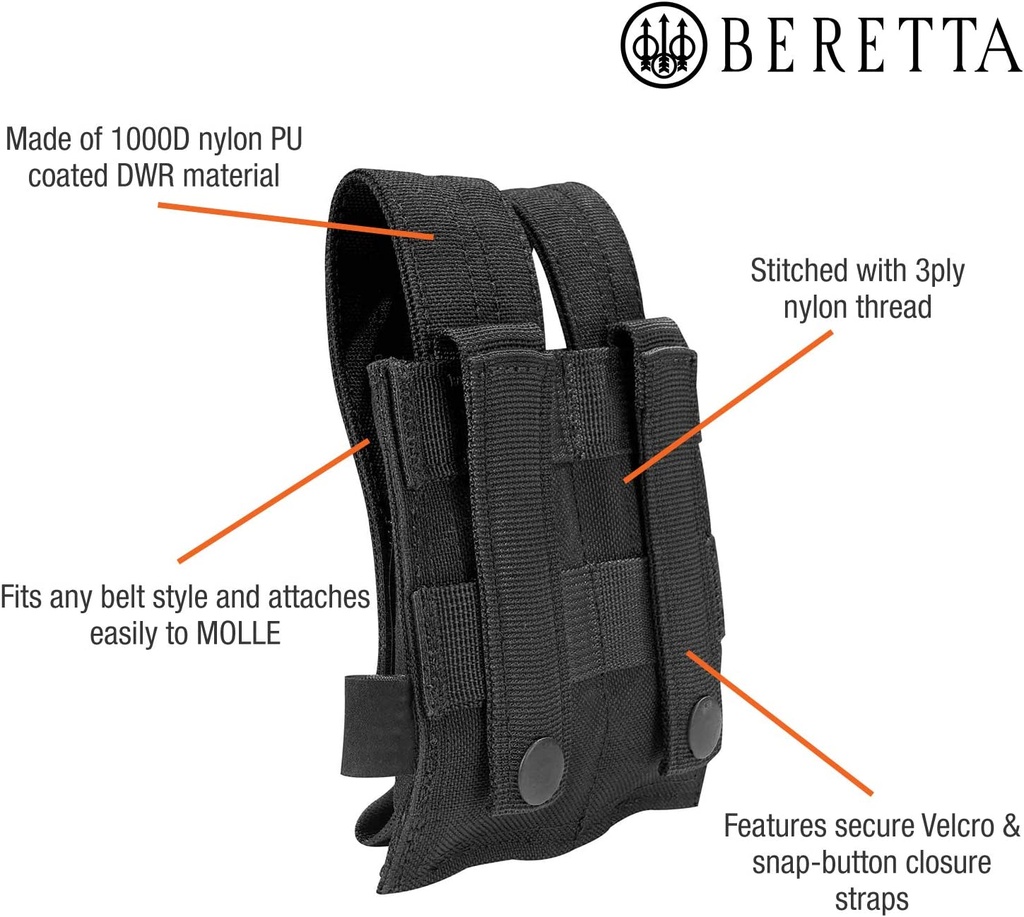 FUNDA CARGADOR BERETTA GRIP-TAC MOLLE PISTOL M BK CA151001890999