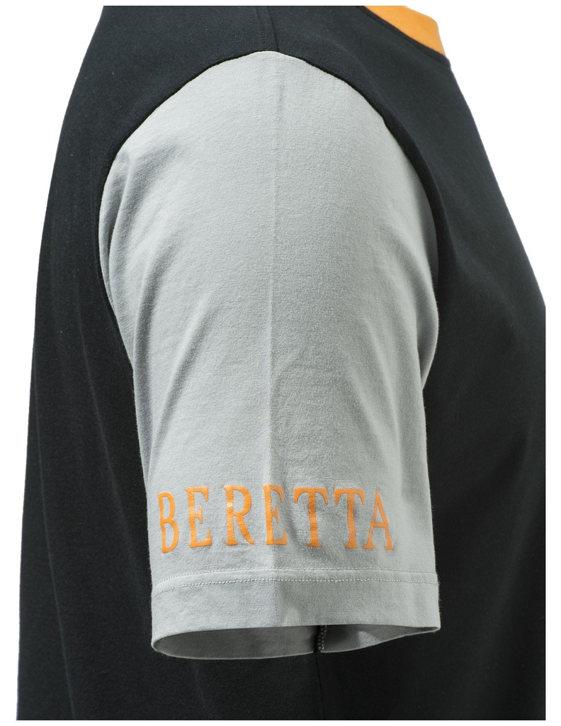 T-SHIRT BERETTA VICTORY CORPORATE SS BK &amp; ORANGE TS342T15570