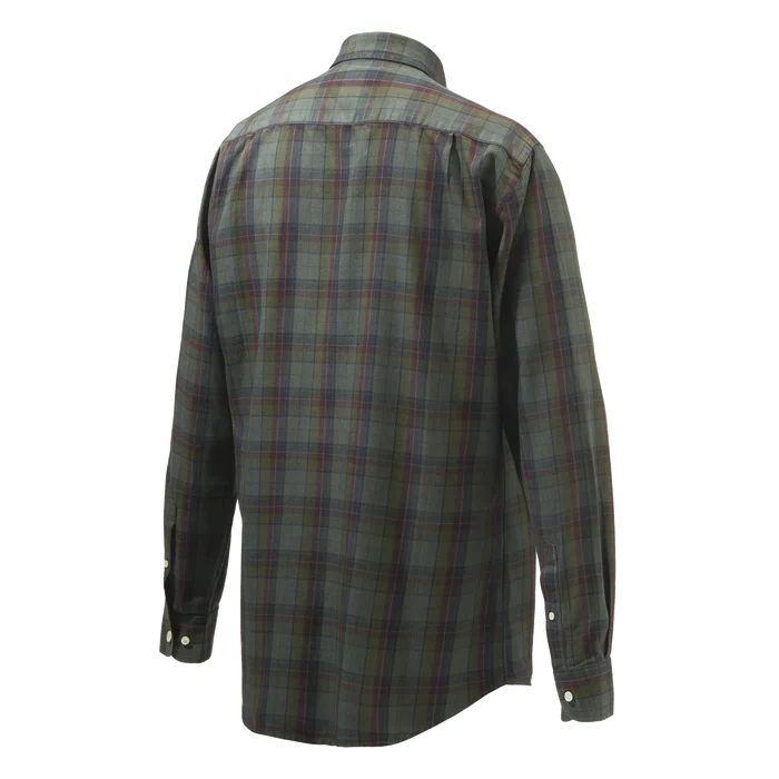 CAMISA BERETTA WOOD BUTTON GREEN &amp; RED OVERD LU210T213301AF
