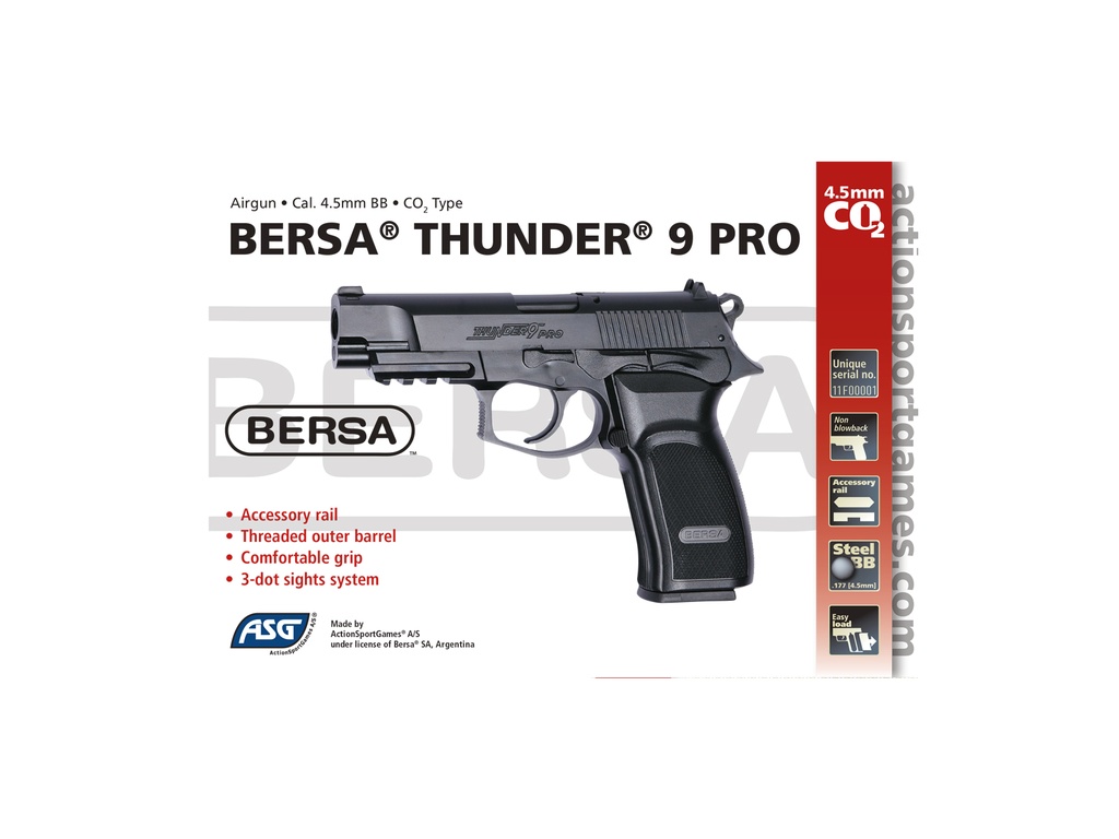 PISTOLA BERSA THUNDER 9 PRO CO2 BB CALIBRE 4.5 17302
