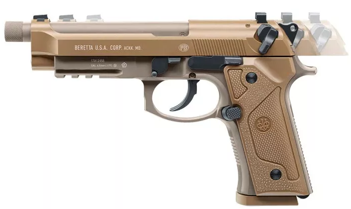 PISTOLA BERETTA M9A3 DORADA CO2 BB RETROCESO AUTO 330 FPS CALIBRE 4.5 2253024