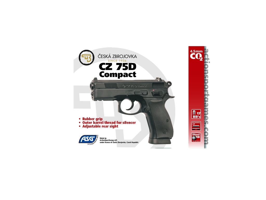 PISTOLA CZ 75D COMPACT CO2 BB CALIBRE 4.5 16086