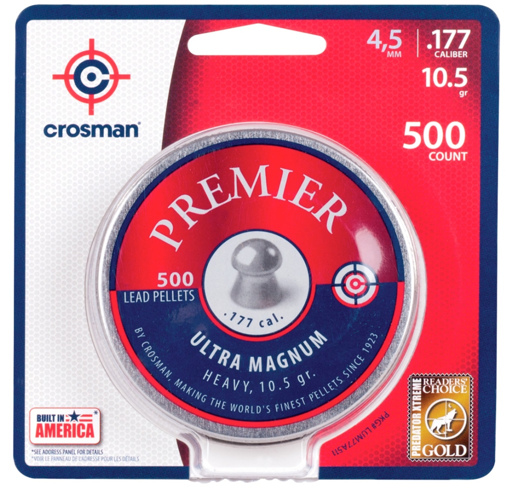 DIABOLO CROSMAN CAL 4.5 PREMIER 500 PZAS LM77