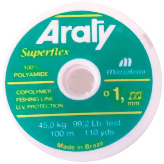 HILO MONOFILAMENTO ARATY P/PESCA VERDE 100M 1.2MM 15HILONY047MA
