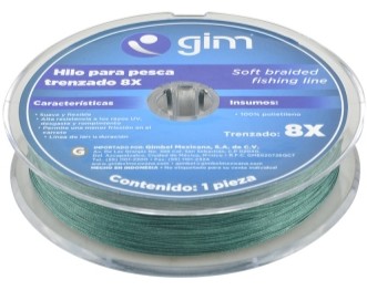 HILO MONOFILAMENTO GIM TRENZADO 31.3KG .36M NO.5 20M 15HILONY970DK