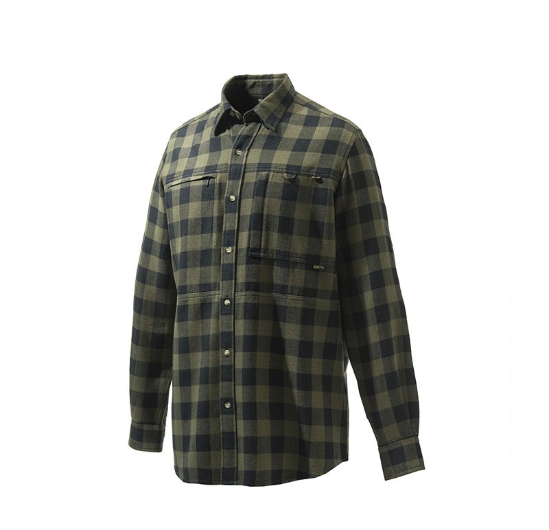 CAMISA BERETTA UOMO ZIPPERED POCKET GREEN BK LU063T186107HI