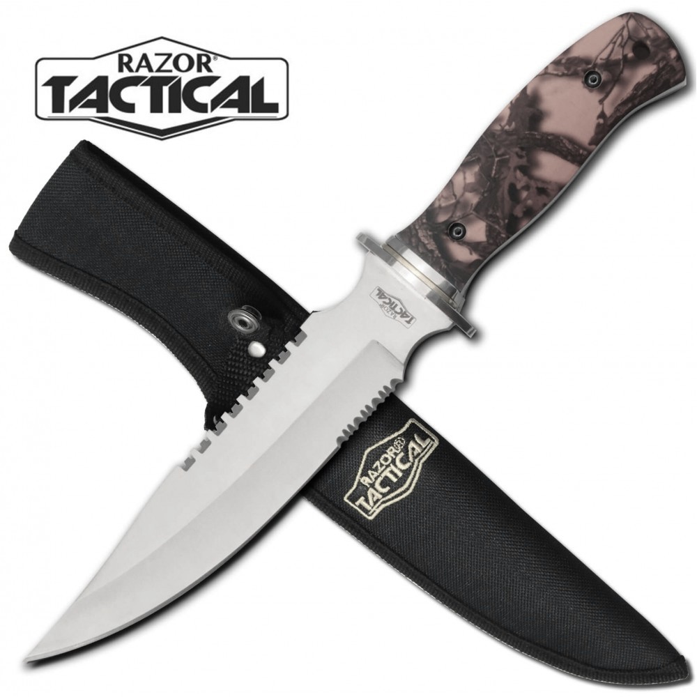 CUCHILLO JAGUAR 12" FULL TANG HUNTING WOOD HANDLE RT-9013GC