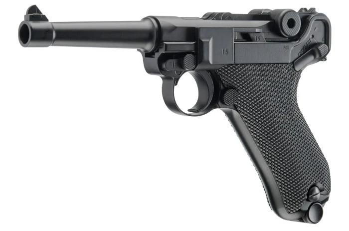 PISTOLA LEGENDS P08 NEGRA CO2 BBS CAL 177 410 FPS RETROCESO