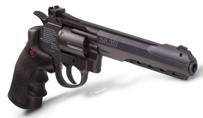 REVOLVER PISTOLA CO2 CROSMAN CAL 4.5 FULL METAL BK CRVL357B
