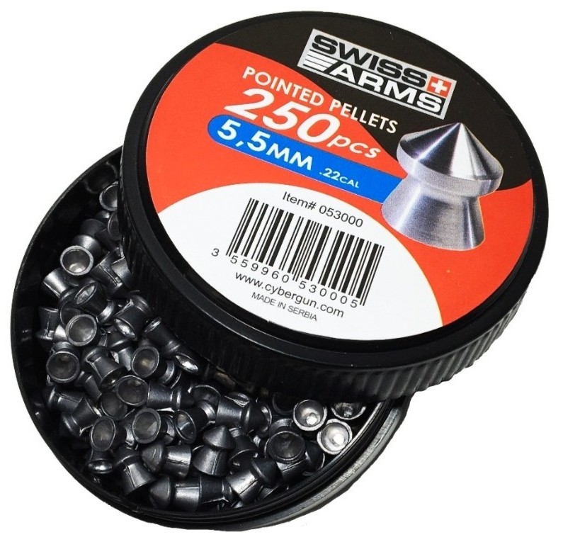 DIABOLO SWISS ARMS CAL 5.5 PUNTA 250 PZAS 53000