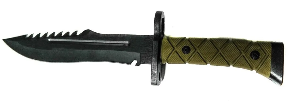 CUCHILLO LION TOOLS 8" HOJA PAVONADA MANGO RUBBER C/FUNDA 9426 