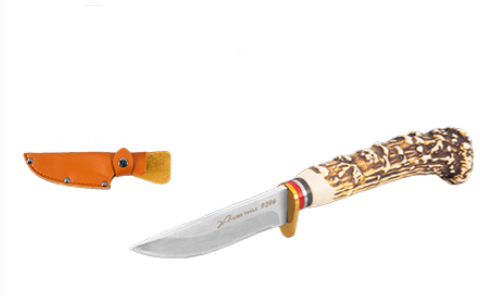 CUCHILLO LION TOOLS 3 1/2" IMITACION CUERNO C/FUNDA 9396