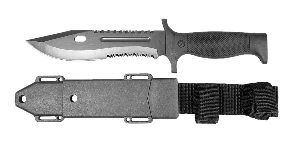 CUCHILLO LION TOOLS 7" HOJA PAVONADA MANGO NGO C/FUNDA 9429