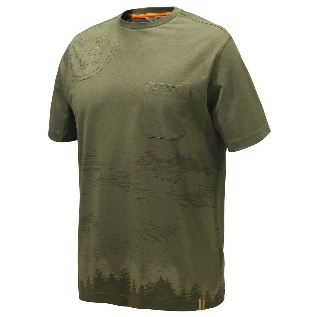 T-SHIRT BERETTA FOREST  DARK OLIVE TS891T1557072A