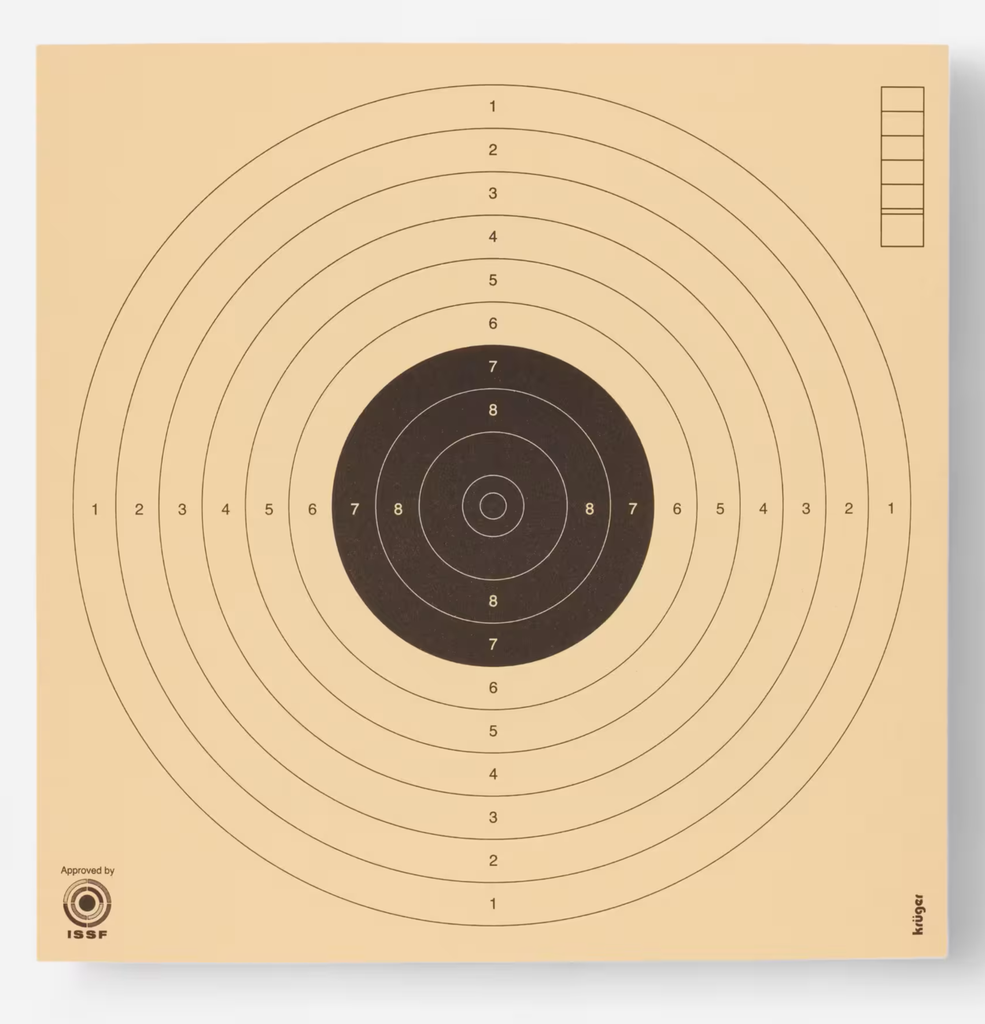 BLANCO DIANA PISTOLA 17*17 1 TINTA