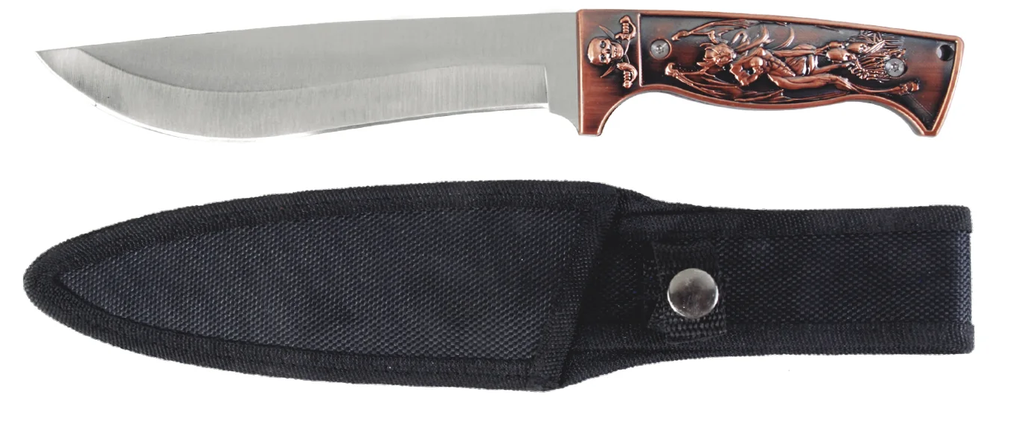 CUCHILLO LION TOOLS 7" MANGO METAL CALAVERA 8936