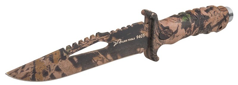CUCHILLO LION TOOLS 6" HOJA Y MANGO CAMUFLAJE CON FUNDA 9405