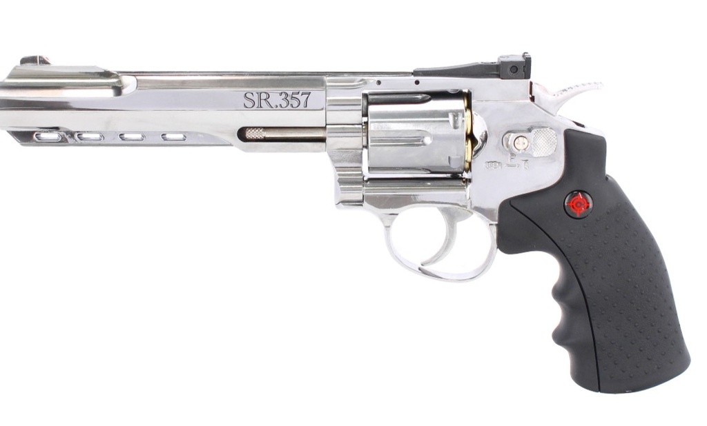 REVOLVER CO2 MENDOZA FULL METAL ACABADO SILVER MCO2-CRVL357S