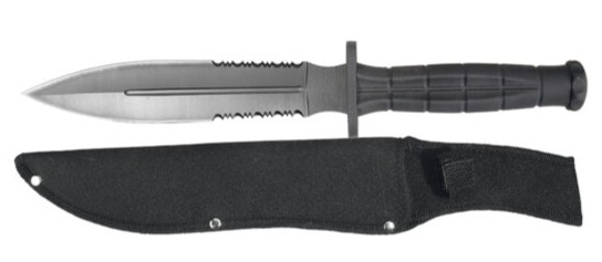 CUCHILLO LION TOOLS 7" DOBLE FILO PAVONADO CON FUNDA 9409