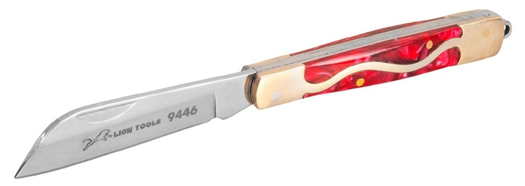 NAVAJA LION TOOLS  2 1/2" MANGO CONCHA ROJA 9446