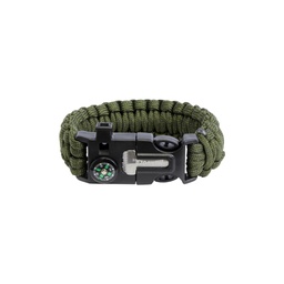 [PMPVP] PULSERA MENDOZA PARACORD VERDE C/PEDERNAL CAMP-001