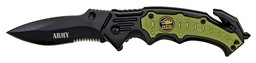 [NJA27] NAVAJA JAGUAR ARMY FOLDING KNIFE W/METAK HANDLE  RT-7027AR