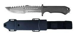 [C9411] CUCHILLO LION TOOLS 7" HOJA PAVONADA MANGO RUBBER C/FUNDA 9411
