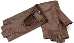 [GP33C] GUANTES PERAZZI FINGERS IN LEATHER CAFE 8333