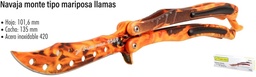 [N9569] NAVAJA LION TOOLS 4" TIPO MARIPOSA LLAMAS 9569