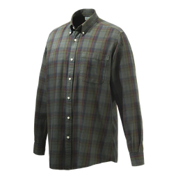 [CB3AF] CAMISA BERETTA WOOD BUTTON GREEN &amp; RED OVERD LU210T213301AF