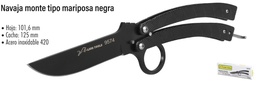 [N9574] NAVAJA LION TOOLS 4" TIPO MARIPOSA NEGRA 9574