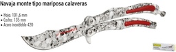 [N9571] NAVAJA LION TOOLS 4" TIPO MARIPOSA CALAVERA 9571