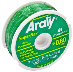 [HG468] HILO MONOFILAMENTO ARATY P/PESCA ORO 100M 0.80MM 15HILONY468MA